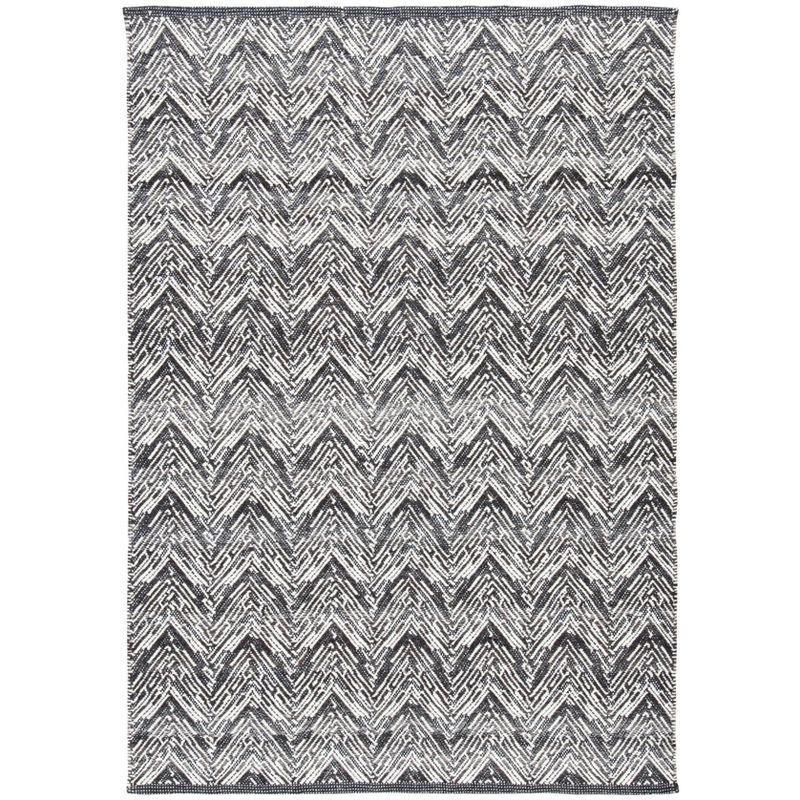 Kilim KLM401 Hand Woven Area Rug - Brown/Charcoal - 4'x6' - Safavieh