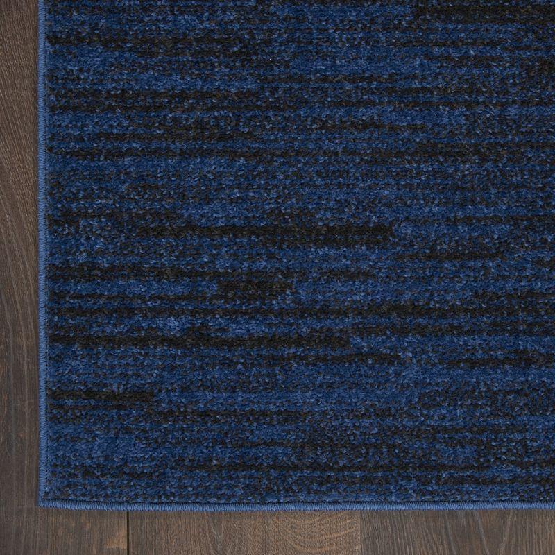 Midnight Blue Flat Woven Synthetic Indoor/Outdoor Rug