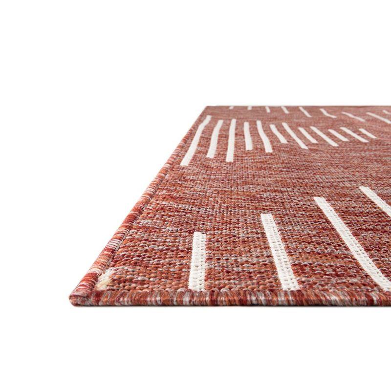 Unique Loom Outdoor Modern Tambor Lines Woven Area Rug