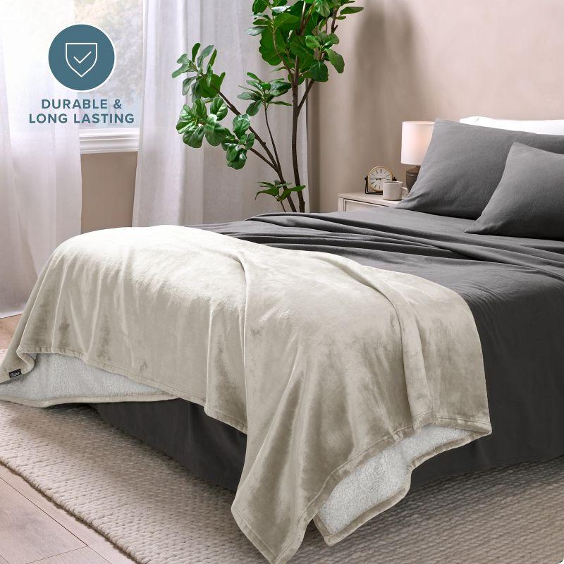 Bare Home Sherpa Fleece Blanket