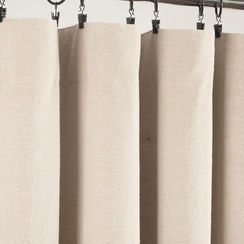 Linen Button 100% Lined Blackout Window Curtain Panel Linen Single 40X84