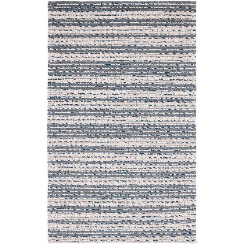 Marbella 3' x 5' Gray Flat Woven Wool Rug