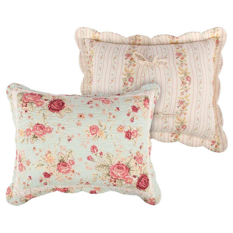 Antique Rose Cotton Reversible Quilt Set