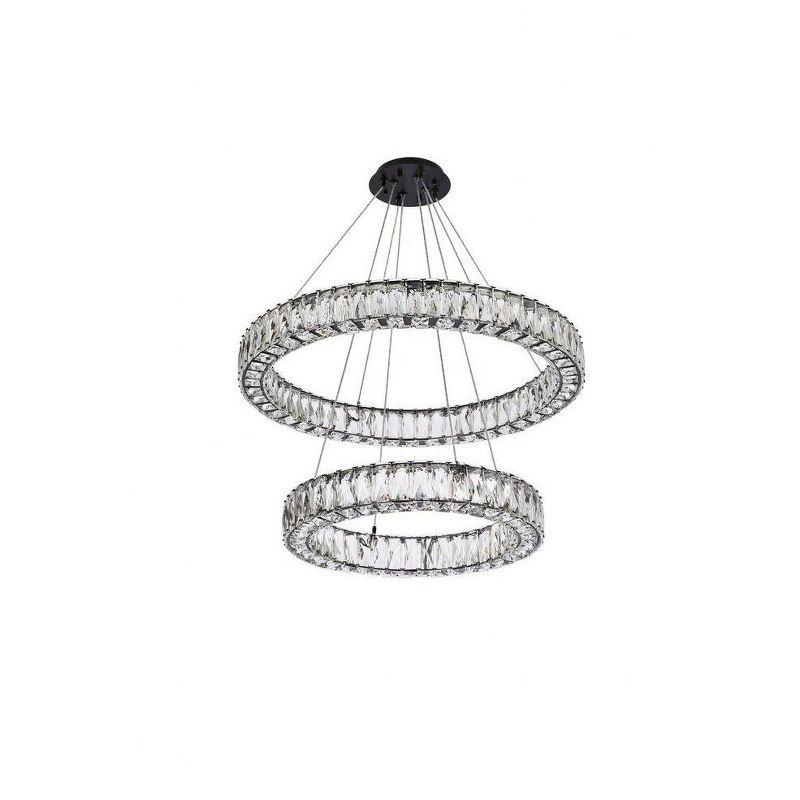 Elegant Lighting Monroe 2 - Light Chandelier in  Black