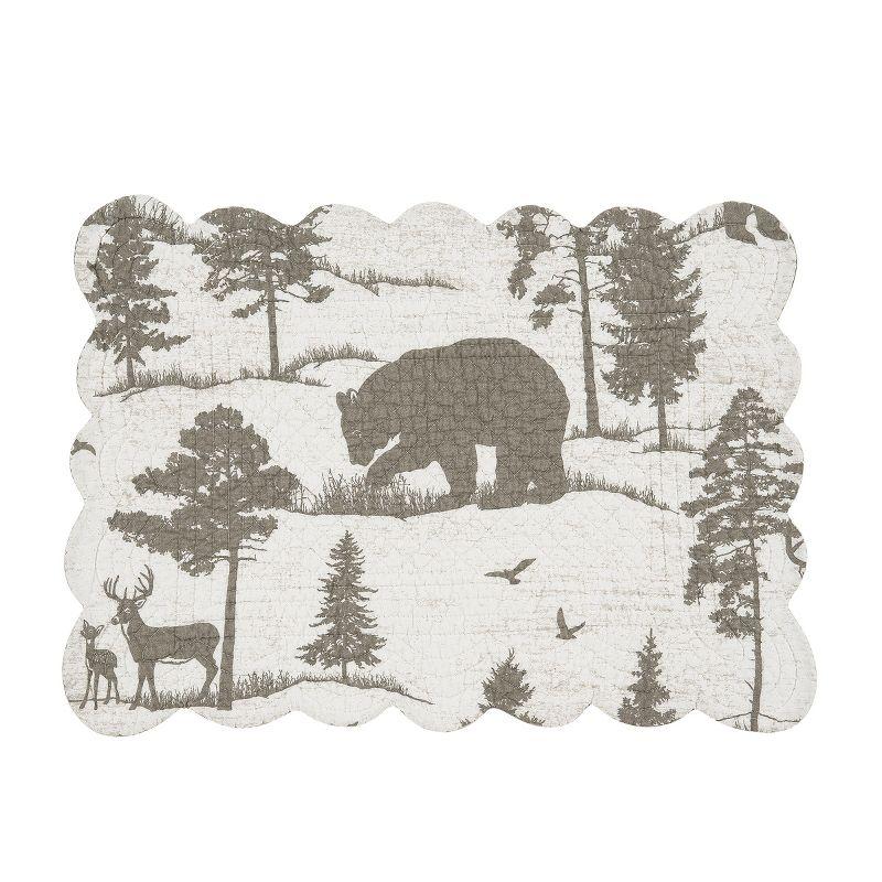 C&F Home Henderson Hideaway Woven Reversible Rustic Winter Wilderness Placemat Set of 6