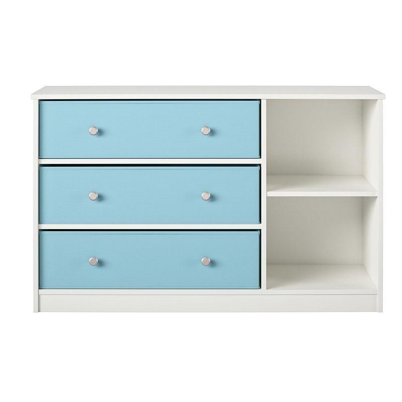 Ameriwood Home Mya Park Wide Dresser with 3 Fabric Bins