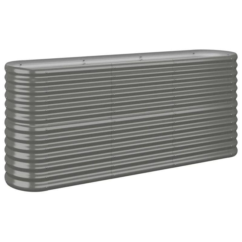 vidaXL Garden Raised Bed Powder-coated Steel 59.8"x31.5"x26.8" Anthracite