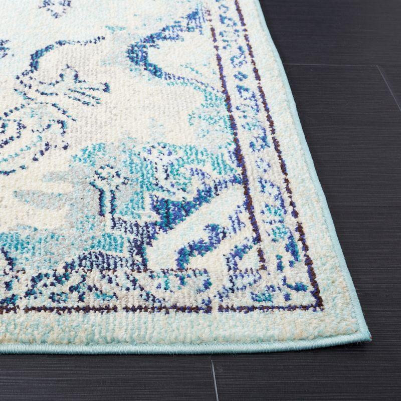Madison MAD484 Power Loomed Indoor Area Rug - Teal/Beige - 6'x9' - Safavieh