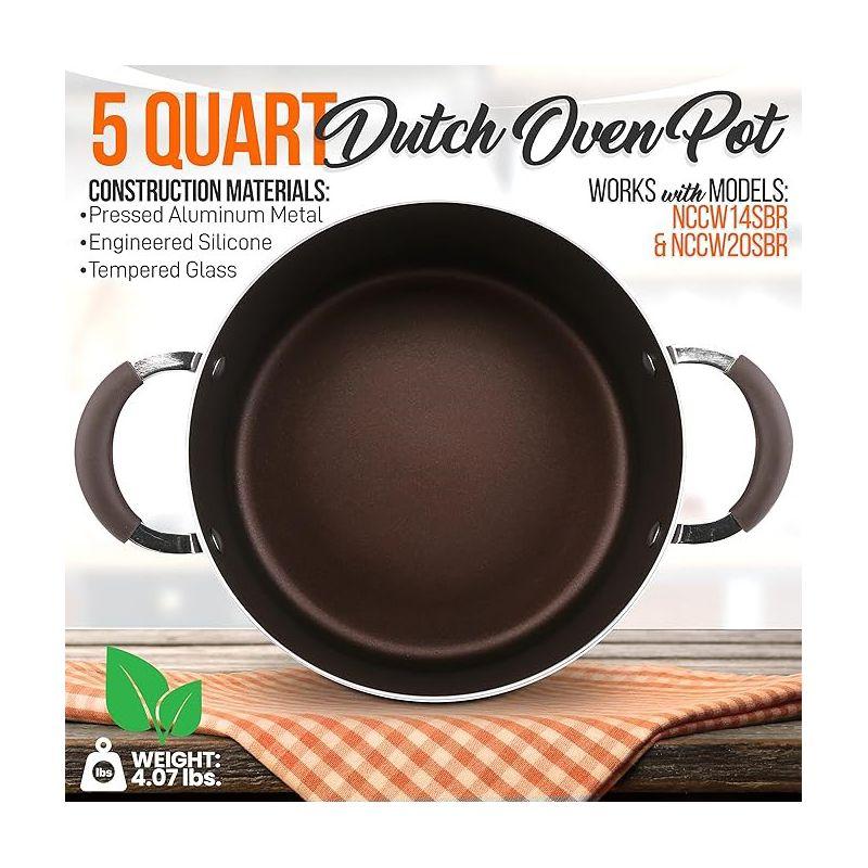 NutriChef 5 Quarts Non-Stick Aluminum Pot Set