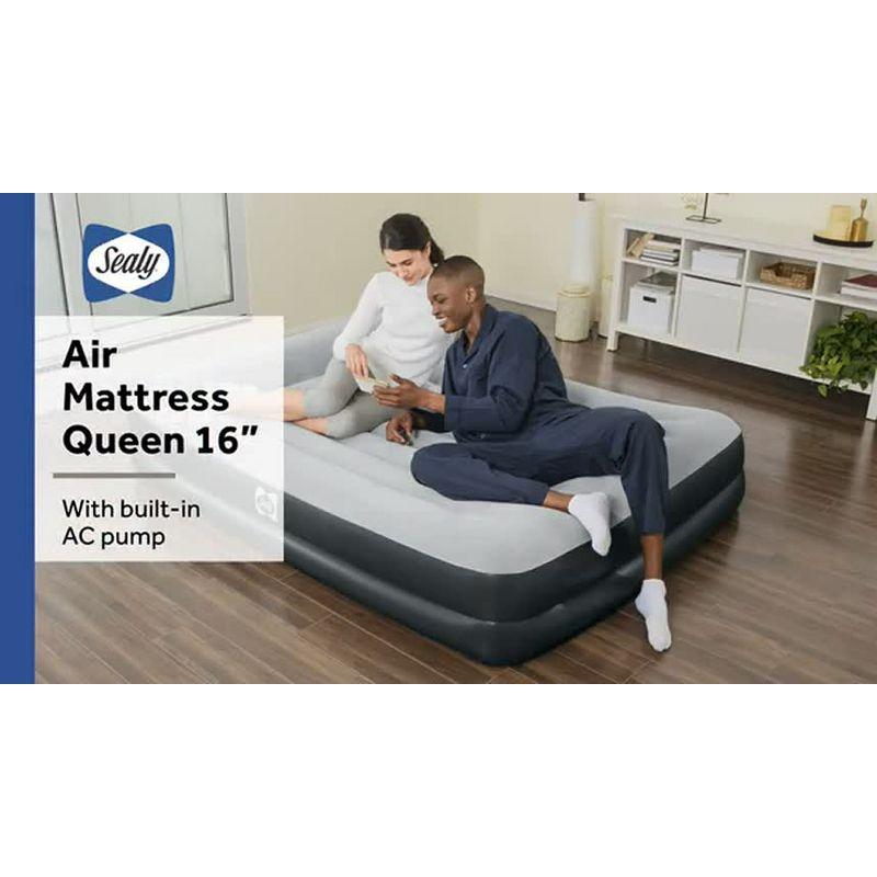 Sealy Tritech Inflatable Air Mattress Bed with Built-In AC Pump & Bag