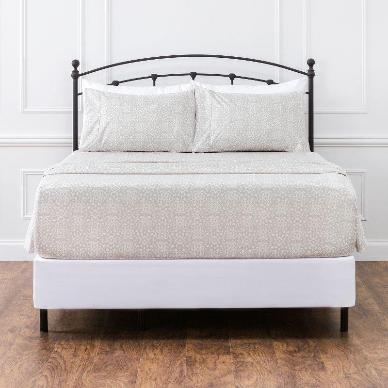 Chanasya Ultra Soft Floral Microfiber Percale Sheet Set