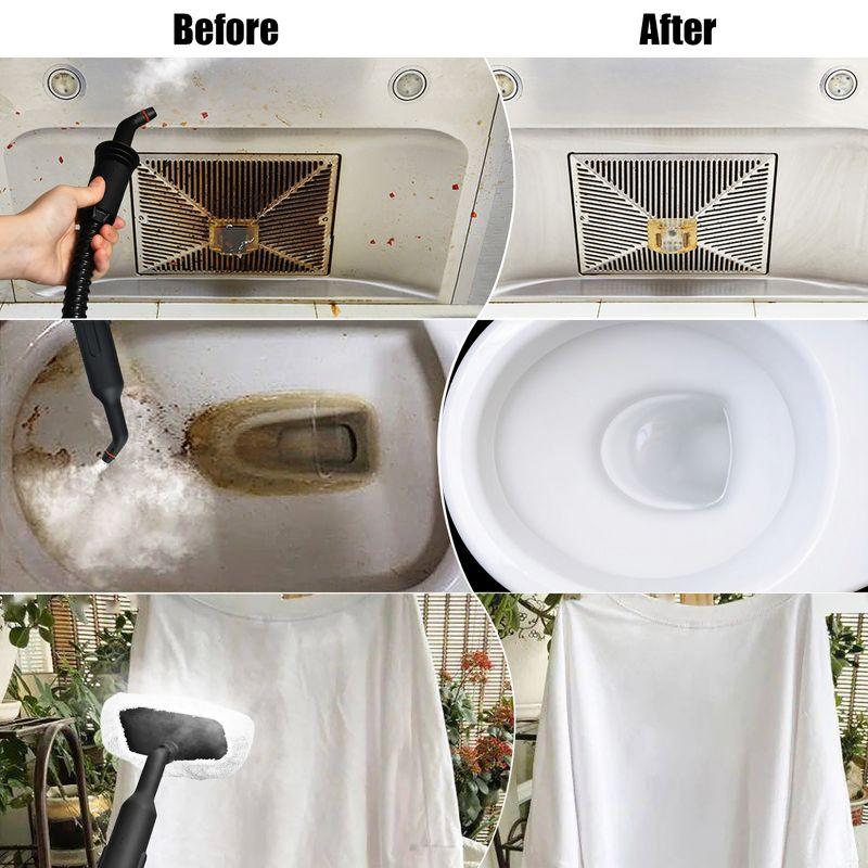 1400W Multipurpose Pressurized Steam Cleaner Mop W/ 17 Pieces Accessories Yellow