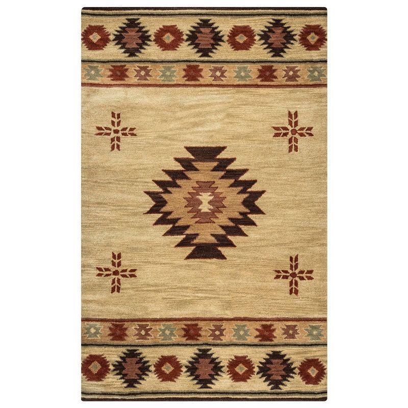 Alora Decor 8'x10' Ryder Southwest Rectangle Area Rug Khaki