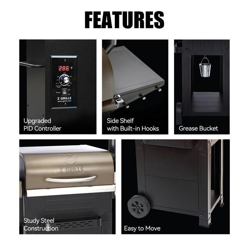 ZPG-6002B Wood Pellet Grill BBQ Smoker Digital Control - Brown - Z Grills