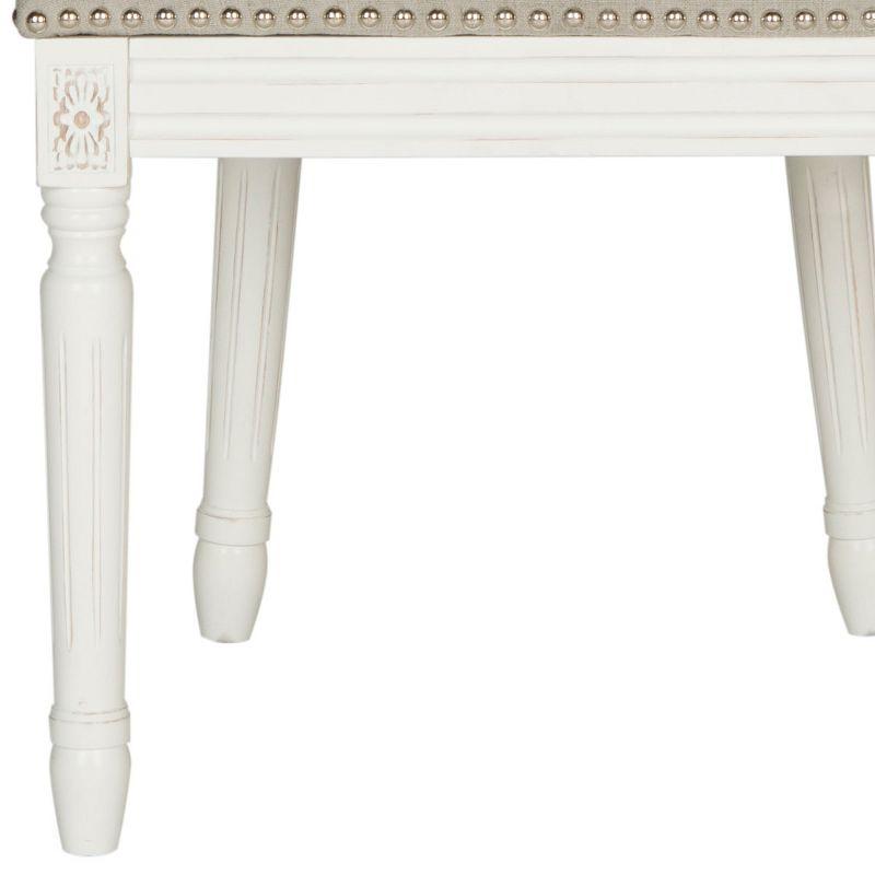 Holloway 19''H French Brasserie Oval Side Chair (Set of 2) - Light Grey/Cream - Safavieh