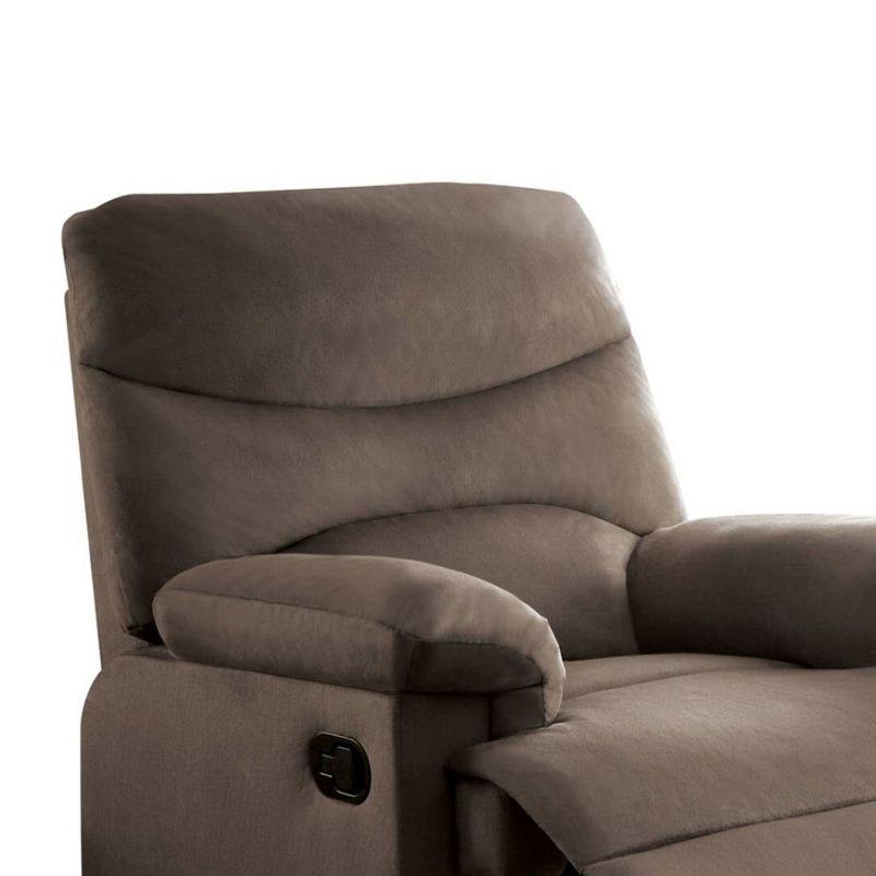 Acme Furniture Arcadia Woven Fabric Reclining Sofa Light Brown