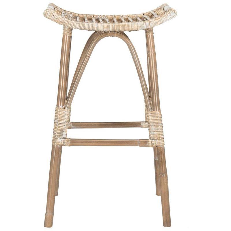 Leda Rattan Bar Stool  - Safavieh