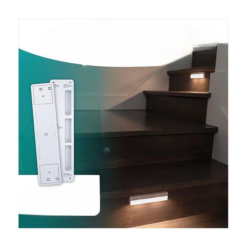 Brilliant Evolution Wireless LED Stair LED Motion Sensor Lights- 6 Pack, White