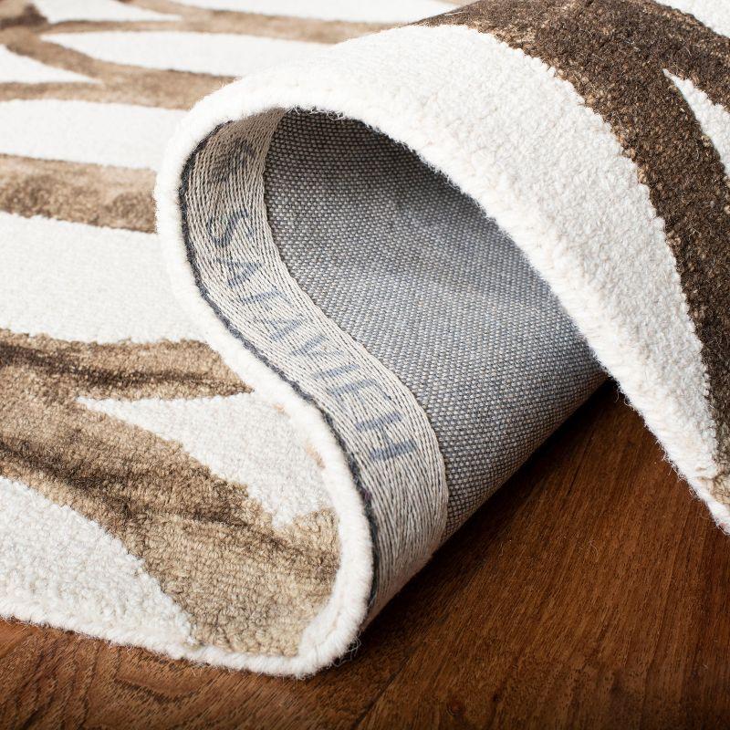 Dip Dye DDY675 Hand Tufted Area Rug - Ivory/Chocolate - 8'x10' - Safavieh.