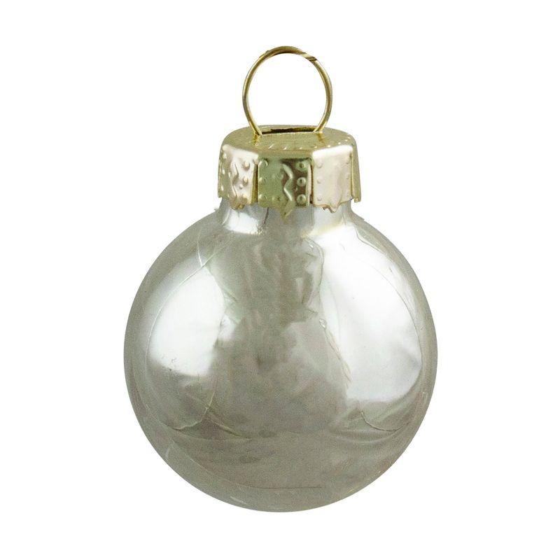 Champagne Gold Shiny and Matte Glass Ball Ornament Set, 1" (25mm), 24-Piece