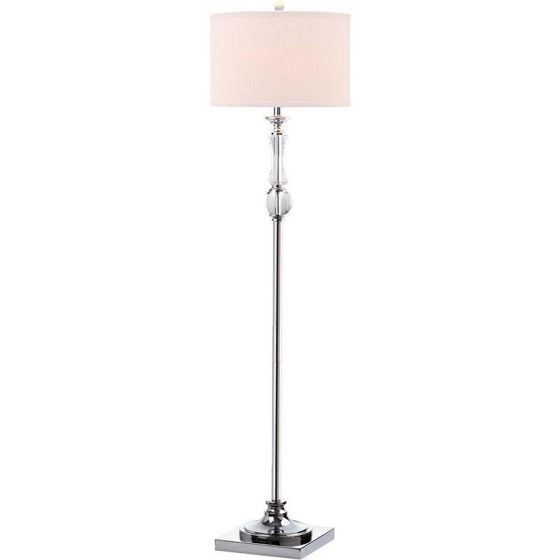 Canterbury 60'' Clear Crystal and Chrome Traditional Floor Lamp