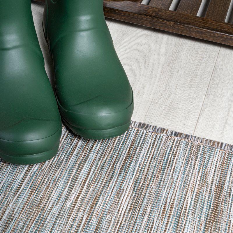 6'x6' Ethan Modern Flatweave Solid  Area Rug, Gray - JONATHAN Y