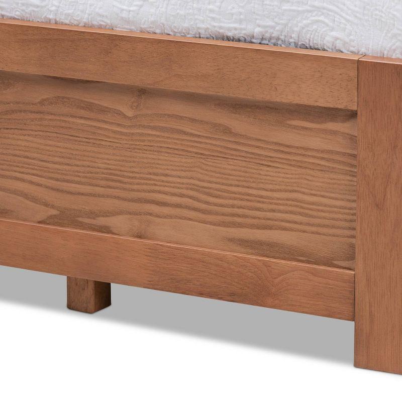 Queen Wren 3 Drawer Storage Bed Frame Walnut - Baxton Studio: MDF & Wood Composite, No Box Spring Needed