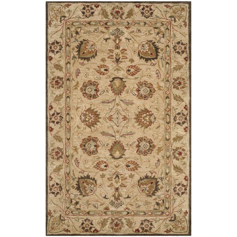 Antiquity AT812 Hand Tufted Indoor Area Rug - Beige/Beige - 4'x6' - Safavieh