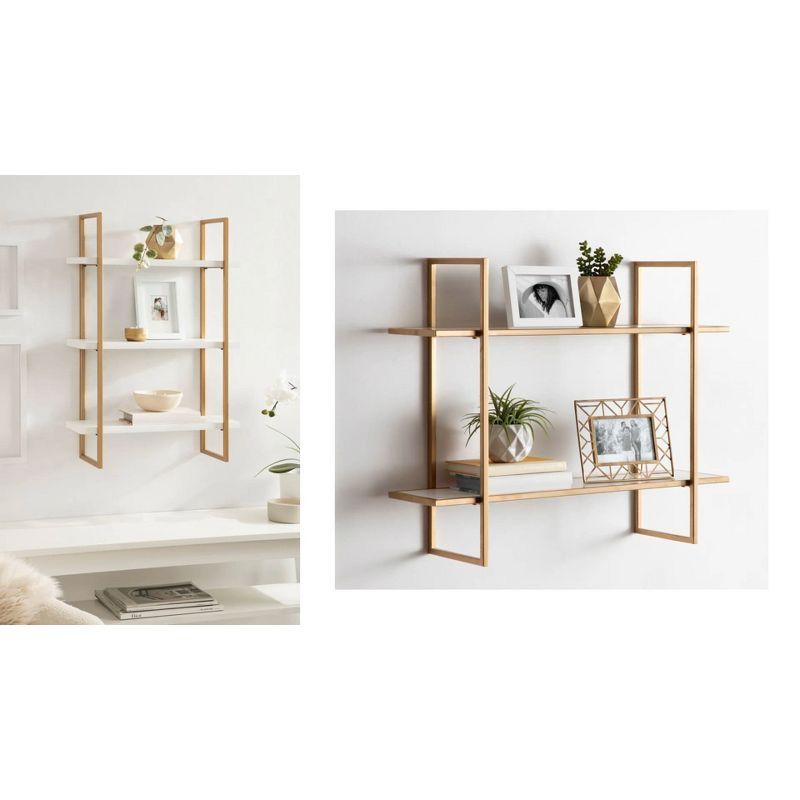 Kate and Laurel 3 Piece Solid Wood Tiered Shelf