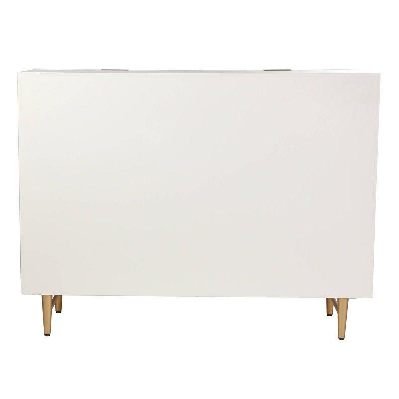 Lexi Cream and Gold Six Drawer Accent Dresser