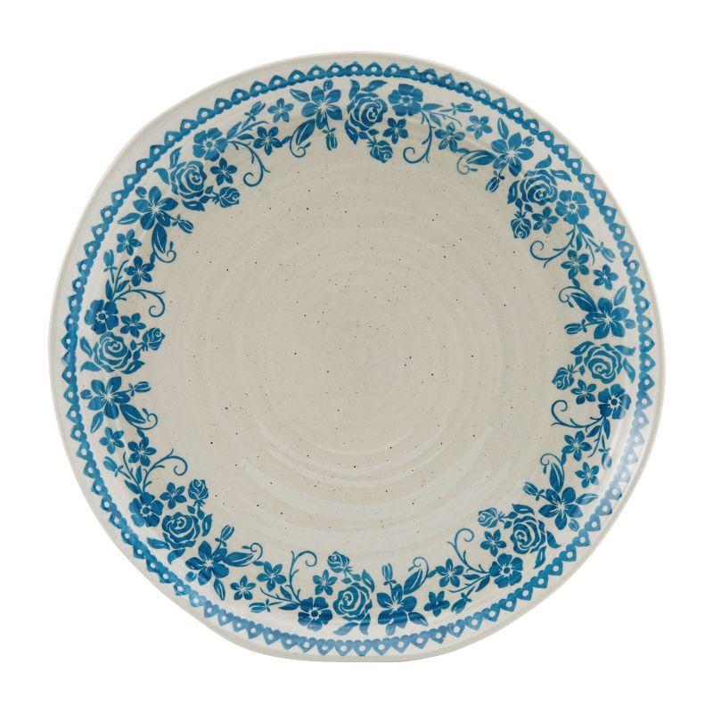 Pfaltzgraff Hayden Floral 12 Piece Dinnerware Set, Service for 4, Blue