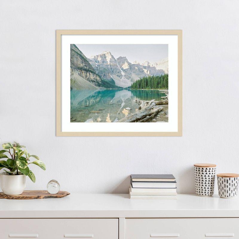 Amanti Art Moraine Lake Reflection by Justine Milton Wood Framed Wall Art Print