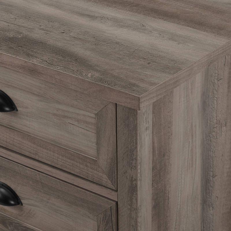 Fontella Transitional 3 Drawer Nightstand Gray Wash - Saracina Home: Bedroom Storage, MDF Construction