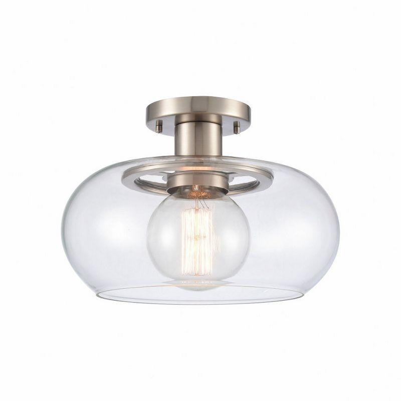 Elk Home Clement 1 - Light Semi-Flush Mount in  Antique Nickel