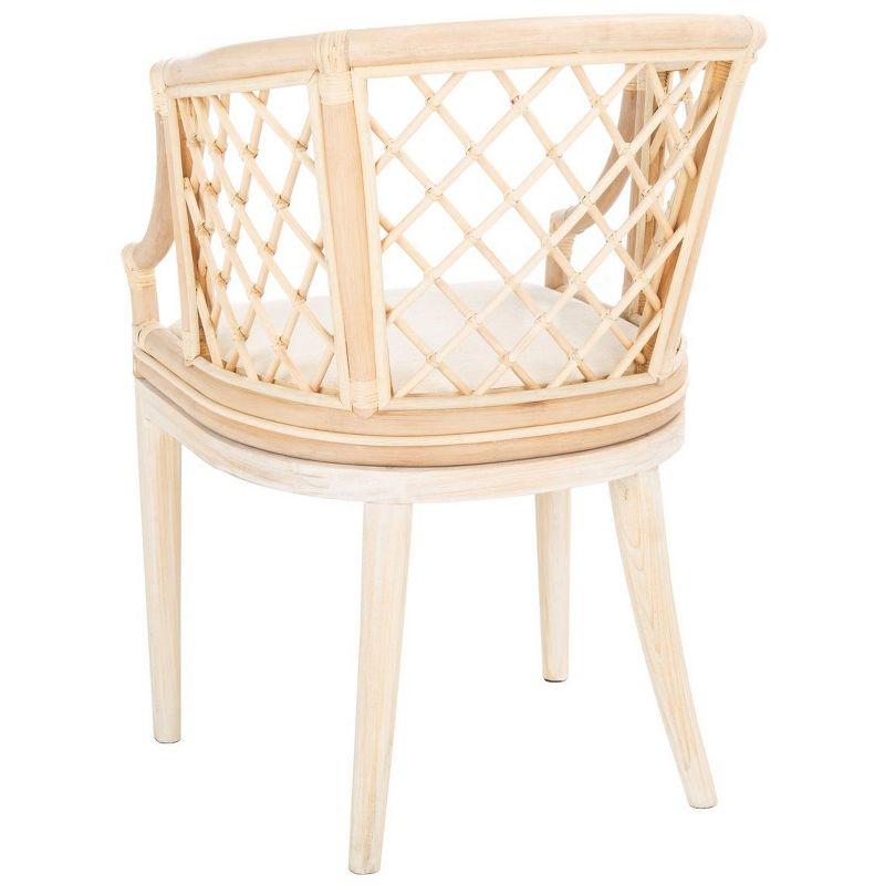 Carlotta Arm Chair - SEA4013 - Natural/White Washed - Safavieh