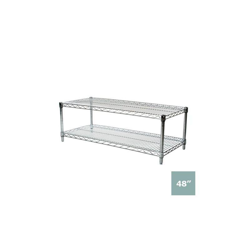 Chrome Wire 2-Tier Adjustable Kitchen Shelving Unit