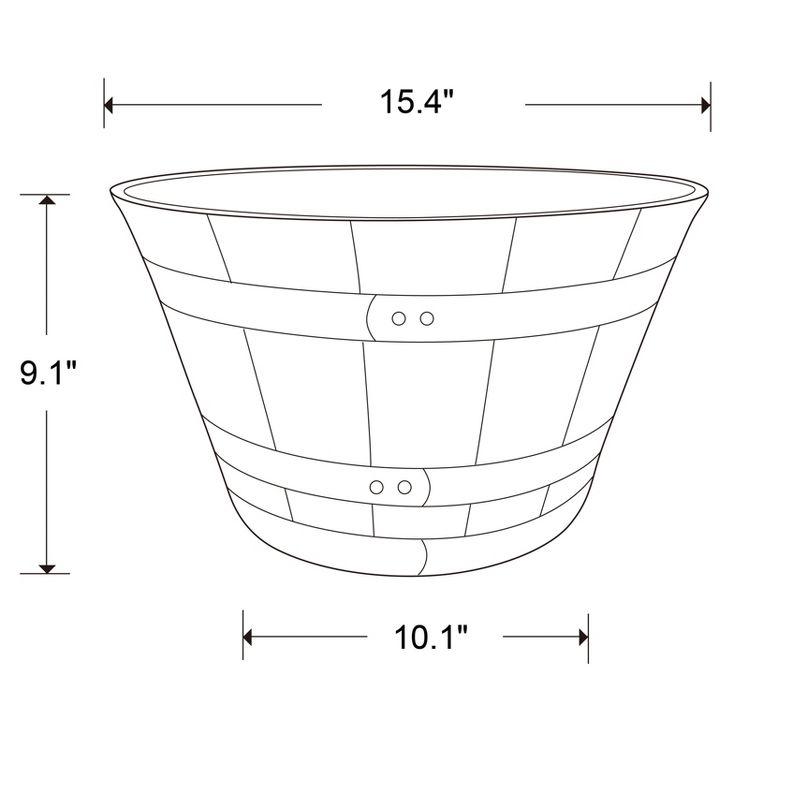 Kentucky Walnut Resin Whiskey Barrel Planter