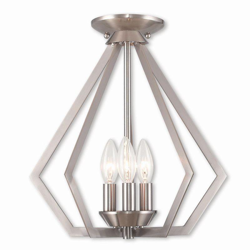 Livex Lighting Prism 3 - Light Chandelier in  Brushed Nickel