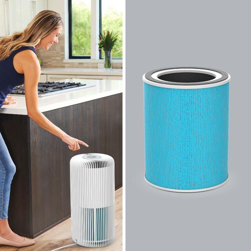 Compact White HEPA Air Purifier with 4-Stage Filter