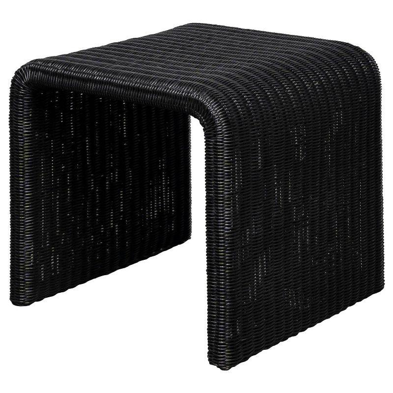 Coaster Home Furnishings Cahya Woven Rattan Sqaure End Table Black