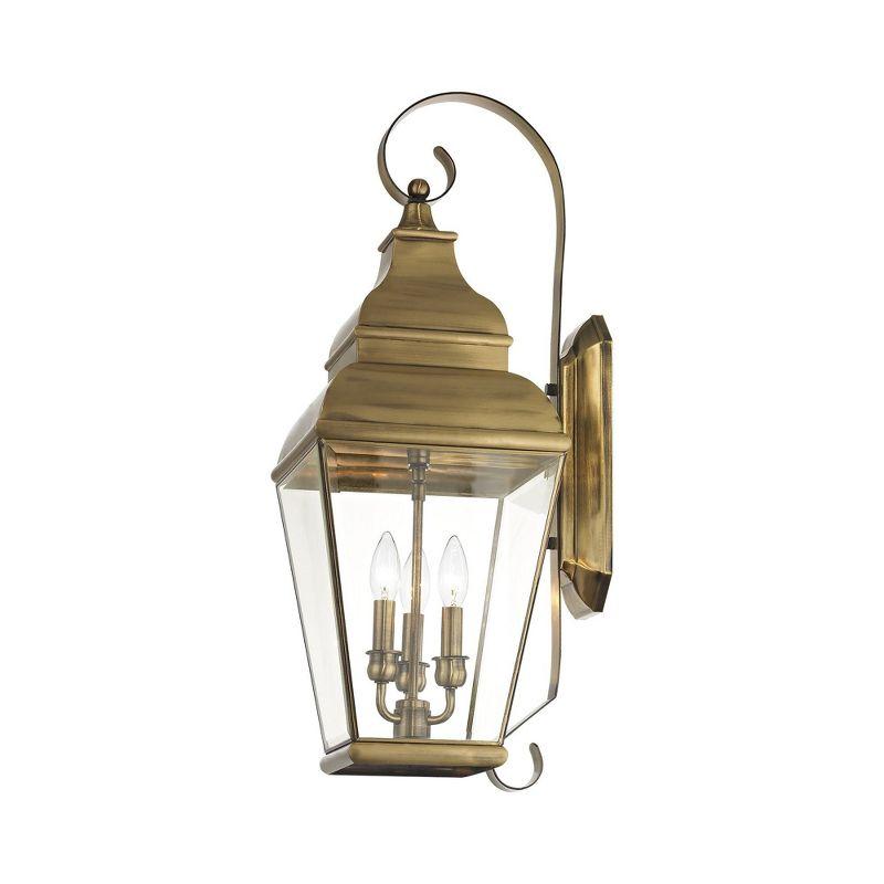 Livex Lighting Exeter 3 - Light Wall Light in  Antique Brass