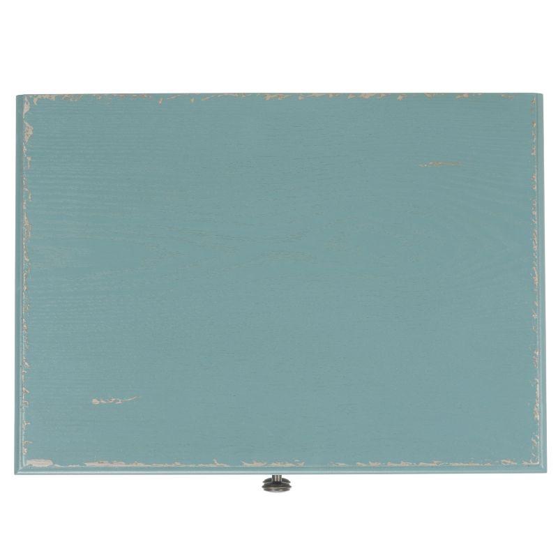 Lori End Table With Storage Drawers - AMH6576F - Pale Blue/White Smoke - Safavieh Couture