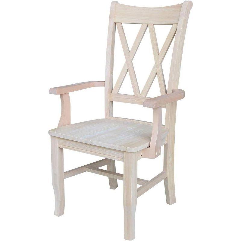 Chiavari High Cross Back Side Chair in Classic Brown Wood