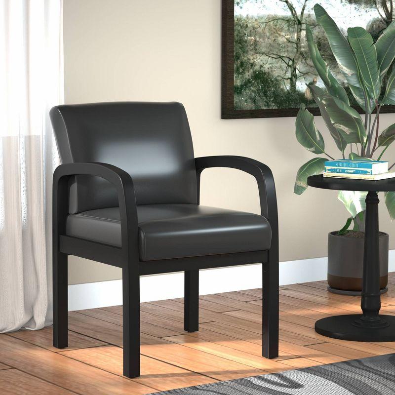 Black LeatherPlus Office Guest Reception Chair