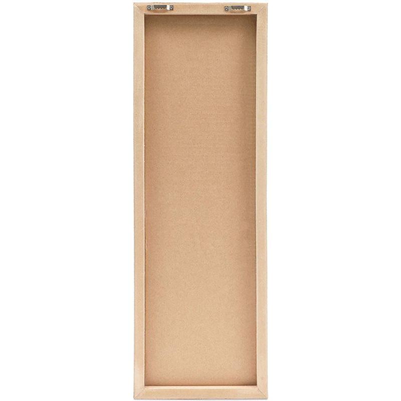 Juvale 2 Pack Frameless Bulletin Cork Board with Leaf Printing, Home Decoration (7.9 x 23.6 x 0.8 in)