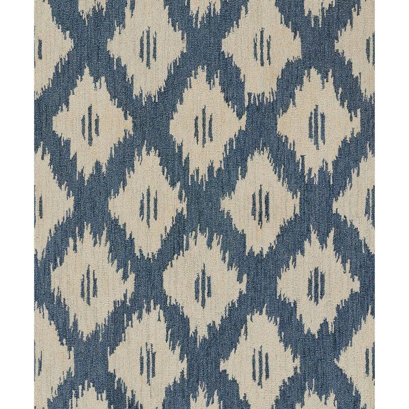 Momeni Leiden Ikat Huxley Handtufted Rug Slate Blue