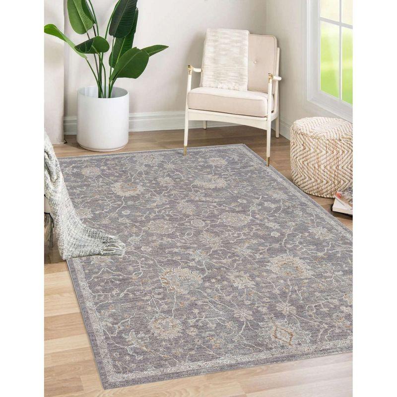 Obeetee Estate Vintage Floral Woven Indoor Area Rug