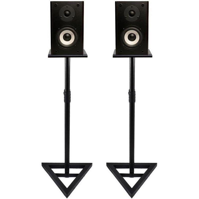 Pyle Speaker Stand Pair of Sound Play 1 and 3 Holder - Black