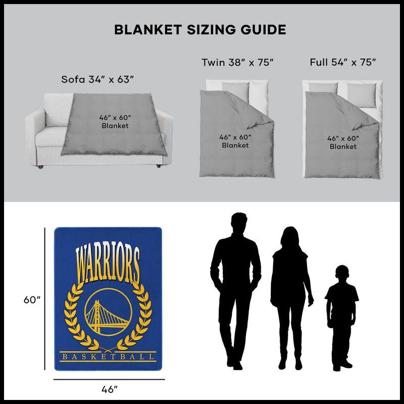 Golden State Warriors  NBA Plateau Silk Touch Throw Blanket 46X60 Inches