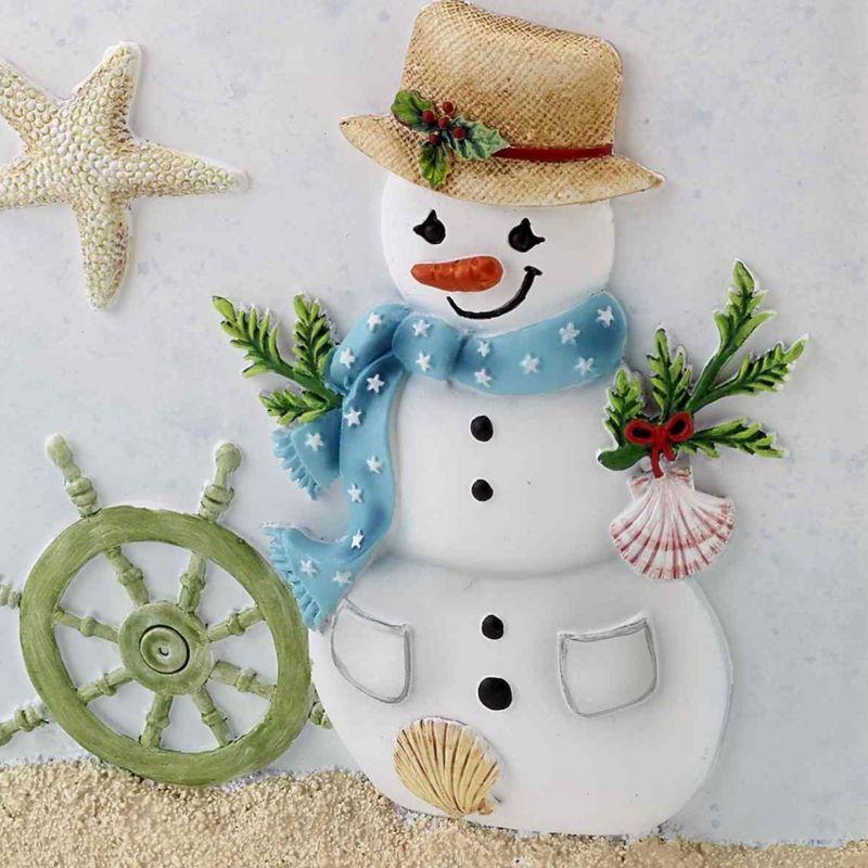 Coastal Snowman Tissue Box Cover